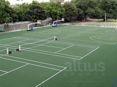 manufacturing multi sports surface in a lawn